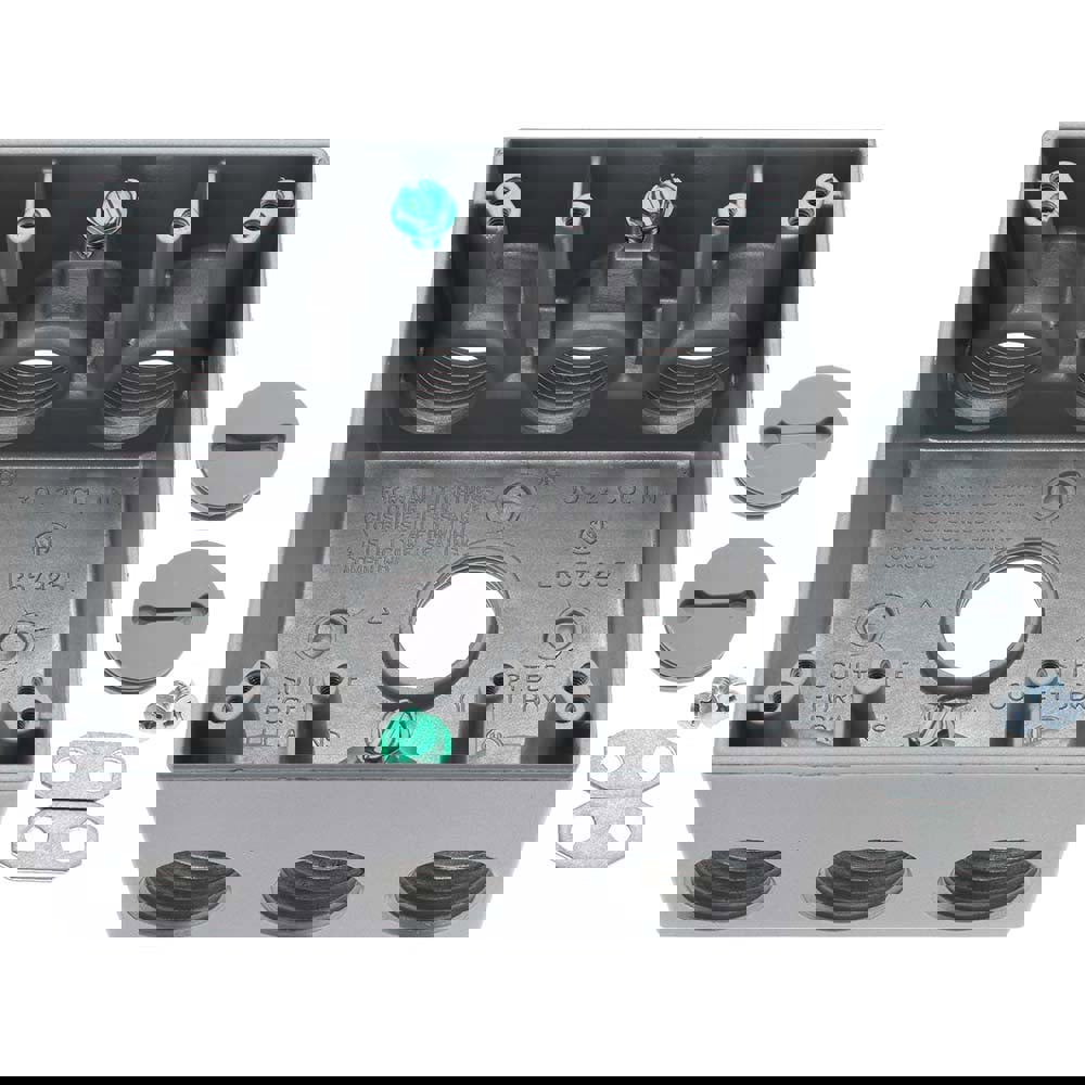 Electrical Outlet Box: Aluminum, Rectangle, 4-9/16